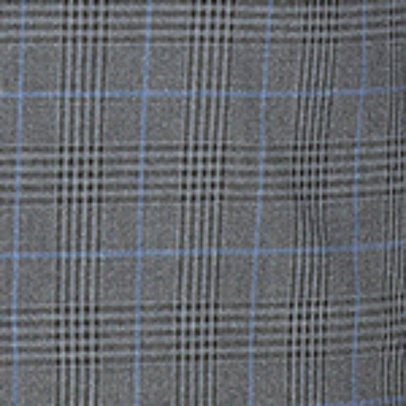 Charcoal Modern Fit Double Breasted Glen Plaid Peak Lapel 2 Piece Suit